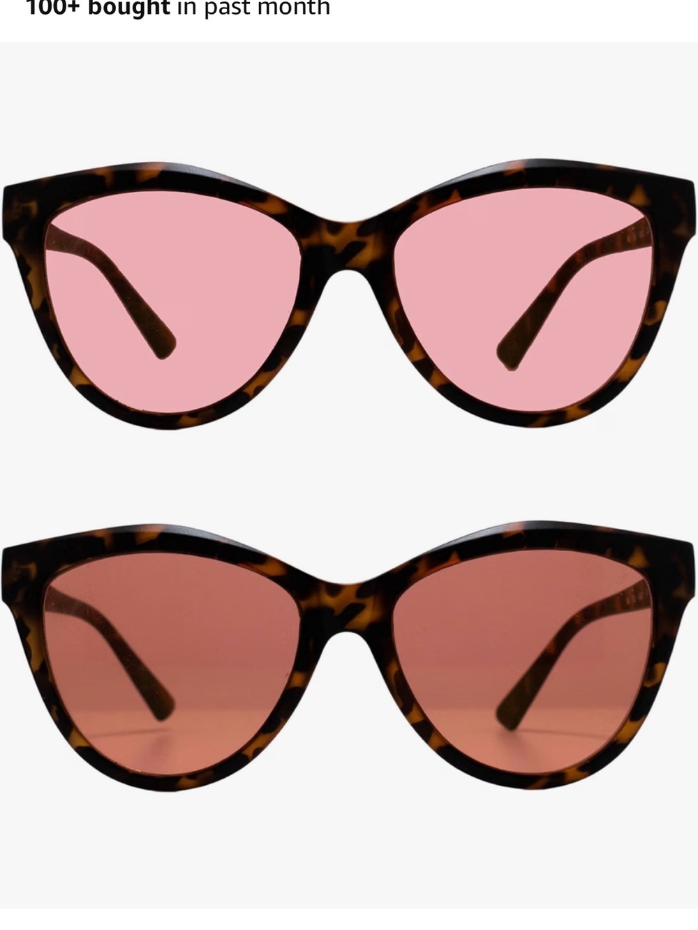 Tortoise Cat-Eye Migraine/blue light Sunglasses with Pink Lenses